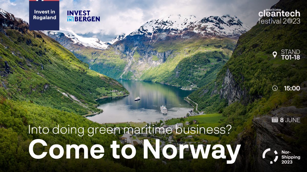 Into doing green maritime business? Come to Norway Maritime CleanTech